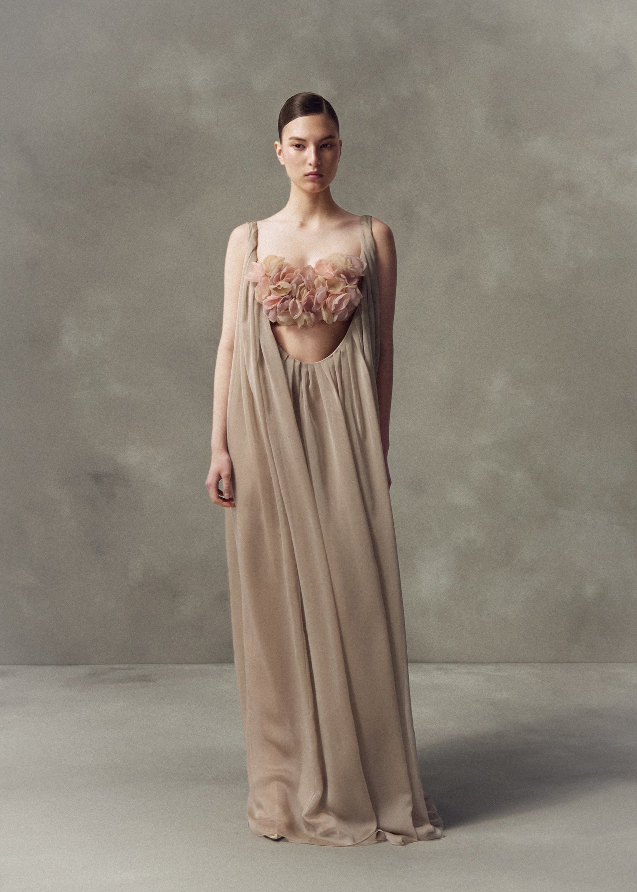 ash rose bridesmaid dresses BABARONI BABARONI Satin Papaya Bridesmaid Dresses V-neck Floor-length Cap Sleeve Pocket Ruched with Slit A-line, Papaya / US0