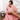 Pink powder robe with feathers domenica 2