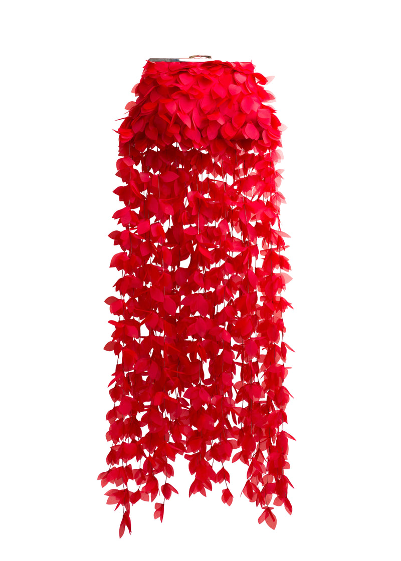 BOUQUET BAG Wisteria Blossom Clutch RED