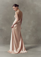 Minimalism Silk Satin Dress - Dusk Rose