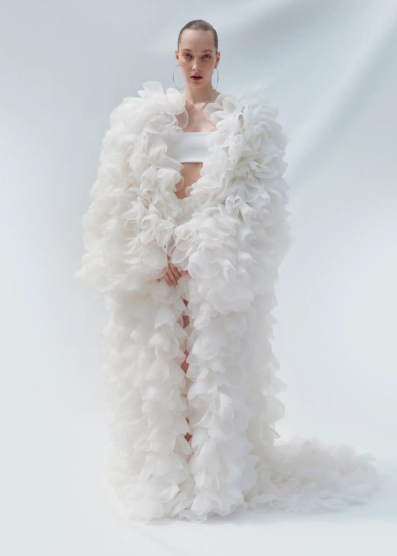 fleur petal couture coat Linni Caro