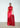 GIULIETA Red draped satin Dress
