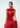 GIULIETA Red draped satin Dress