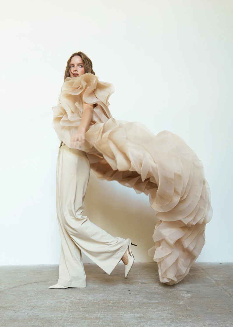 LANCASTER Open-Front Satin Cape