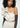 POESIA Fluid Silk Chiffon Dress with Structured Leaf