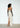 POESIA Fluid Silk Chiffon Dress with Structured Leaf