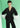 Black pajama suit with 3D peonies 02