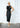RISE Draped Satin Column Dress with Sculpted Shoulder