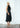 RISE Draped Satin Column Dress with Sculpted Shoulder