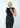 RISE Draped Satin Column Dress with Sculpted Shoulder
